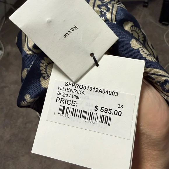 Sandro Enrika printed silk wrap dress size EU38 US6 - Picture 3 of 9